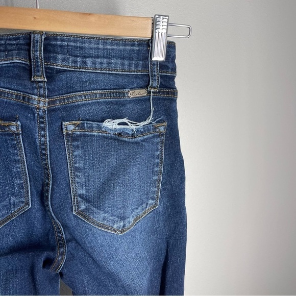 KanCan Christina High Rise Ankle Skinny Jeans Dark Wash Chewed Hem Size 23 Women - Picture 10 of 11